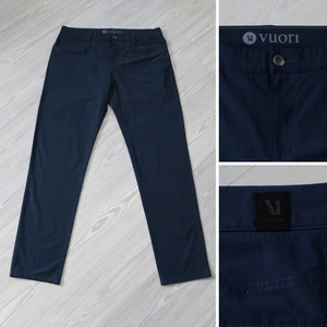Vuori Men's 33 x 31 Navy Meta Pants Stretch Tapered Golf 5 Pocket Style V430 - Picture 1 of 6