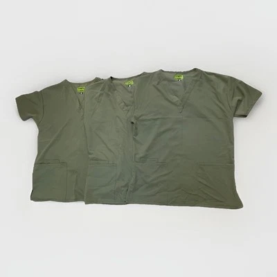 Camisa Médica 3 AVE By Medline Mediana Verde Tres Bolsillos Manga Corta Top Foto 1 de 4