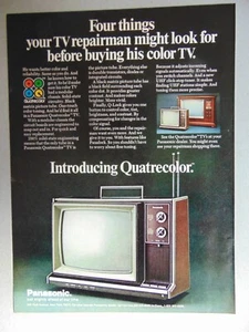 1972 Panasonic QUATRECOLOR Television Repair men Like It Fotodruck Anzeige  - Bild 1 von 1