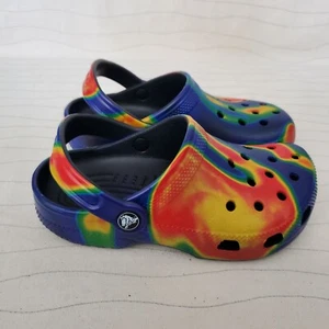 Crocs Kinder Classic Muticolor Solarized Clog leichte Schuhe Größe 1 Junior NEU - Bild 1 von 10