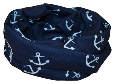 Multifunktionstuch Halstuch Bandana Loopschal Maritim Anker Anchor Marine Biker