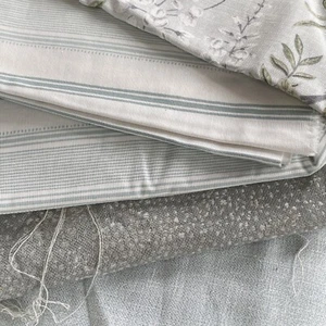 5 Stück Laura Ashley Vintage Grün Stoffe. Reste, Kissen, Lichtschirme - Bild 1 von 15