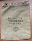 Vintage 1950 Melrose Park National Bank IL Canvas Money Coin Bag VGC
