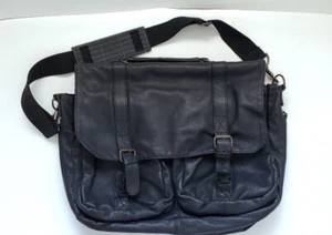 Leder 15" Laptop Trage Schulter/Kuriertasche 16,5"x13"x4" 7 Taschen, schwarz - Bild 1 von 13