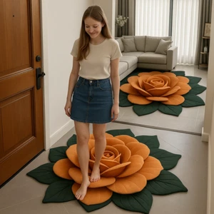 Soft Peony Floor Mat Bathroom Floor Mat for Living Room Tea Table Bedside - Picture 1 of 11