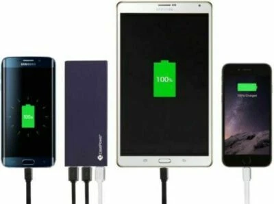 CasePower 14200 mAh Quick Charge Powerbank with ClickToGo Micro USB Cable - Blue - Image 1 of 4