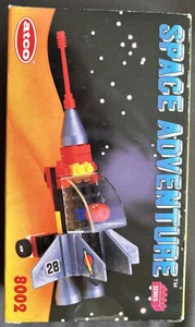 New VINTAGE 1988 PLASTIC ATCO SPACE ADVENTURE LEGO BOXED 8002 SET + MINI-FIGURES - Picture 1 of 5