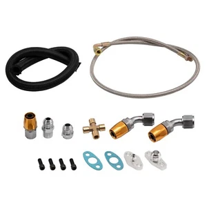 Turbo Oil Feed & Return Line Kit for Ford Falcon BA BF XR6 FG FGX GT30 GT3582 - Picture 1 of 11