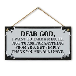 CARISPIBET Dear God house decorative sign faith religion belief gratitude - Picture 1 of 6