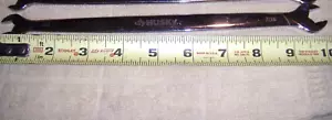 1 Husky 7/16" X3/8" NUEVA Llave Cabeza Fina Acceso Bajo Perfil Extremo Abierto 5PT 10" L - Imagen 1 de 1