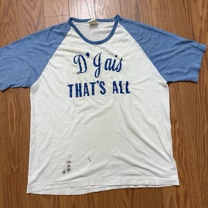 Vintage 70s D’Jais That’s All Shirt Club Belmar NJ White Blue XL Spoof - Bild 1 von 11
