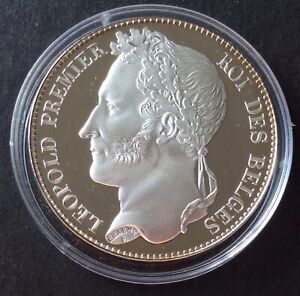 Belgique - Refrappe officielle Monnaie Royale -Rare 5 Francs  1832  en Argent (2