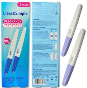 2 x Pregnancy Test Sticks Early Family Planning Early Urine Over 99% Accurate - Picture 1 of 18