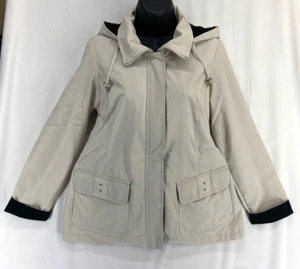 White Stag Size S (4-6) Women's Beige Jacket Raincoat Removeable Hoodie Lined - Picture 1 of 11