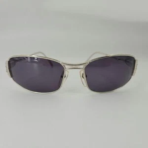 JEAN PAUL GAULTIER 56-6103 SILVER Frame Dark Blue lens Vintage Sunglasses Unused - Picture 1 of 9
