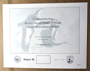 1990 Balpex '90 Souvenir Card #38, RW57 Black-Bellied Whistling Ducks - Bild 1 von 2