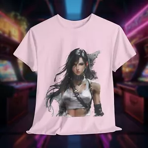 FF7 Fan Gift - Tifa Lockhart Graphic Tee - Retro Gaming Shirt 100% cotton - Bild 1 von 41