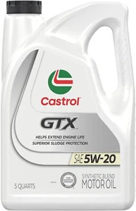 Castrol OIL 5W20 GTX ULTRACLEAN SYNTHETIC BLEND 5 QT 30107 - Picture 1 of 2