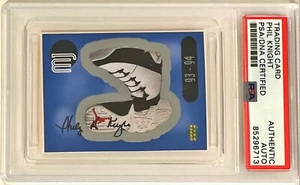 1998 UD Michael Jordan Shoes Phil Knight Nike Signed Auto Sticker #14 PSA/DNA - Picture 1 of 1