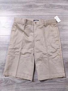 Lands End Shorts Boys 16 Husky Beige School Uniform Adjustable Bottom Kids - Picture 1 of 9