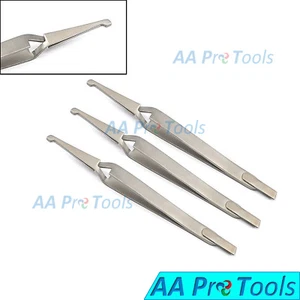 3 Pcs LONG Bracket Removing / Placing Tweezers Orthodontic Dental Instruments - Picture 1 of 3