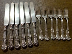 Antique Gorham Manufacturing Company Electroplate 1897 Forks And Knives - Picture 1 of 2