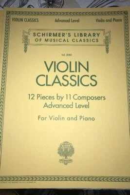 VIOLIN CLASSICS 12 PIECES BY 11 COMPOSERS Piano and Violin Books - Advance Level - Image 1 of 4