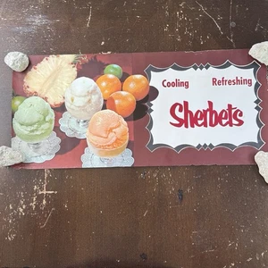 Vintage Store Werbedruck braun Blodgett St Paul Mn 20”x9” coole Sherbets - Bild 1 von 8