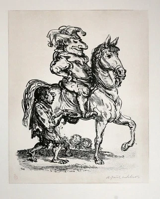 A. Paul Weber: Der stolze Kasper". Lithographie 1978, Griffelkunst 211 C4 - Bild 1 von 3
