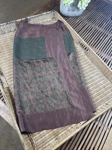 Maxi gonna lunga donna Peruvian Connection avvolgente lino seta boho western gonna 12 - Foto 1 di 8
