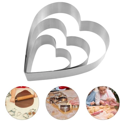  3 Pcs Kuchen Formen Silikon Herzform Gießform Kuchenformform Herzförmige - Bild 1 von 4