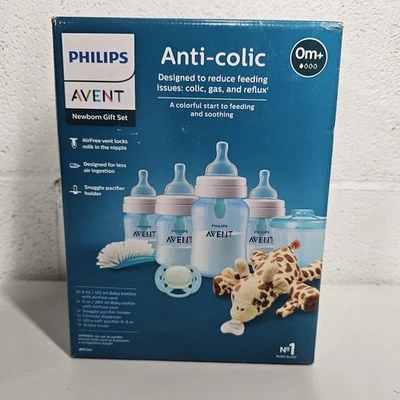 Philips Avent Anti-colic AirFree Vent Newborn Baby Bottle Gift Set,Snuggle - Bild 1 von 4