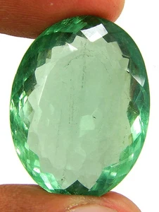 59.80 Ct Natural Green Fluorite Loose Gemstone Oval Cut Wire Wrap Stone - 28265 - Picture 1 of 2