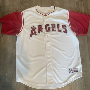 Majestic Los Angeles Angels rote Ärmel mit weißem Baseball Trikot Herren Größe XL - Bild 1 von 7