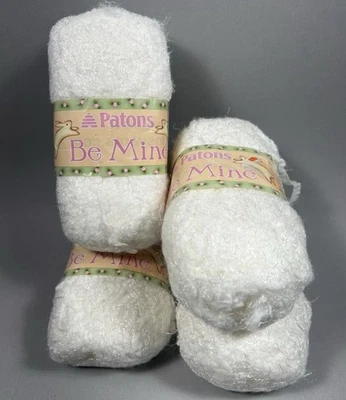Hilo de bebé de nailon Patons Be Mine - blanco borroso - lote de tinte 186799 lote de 4 nuevos Foto 1 de 4