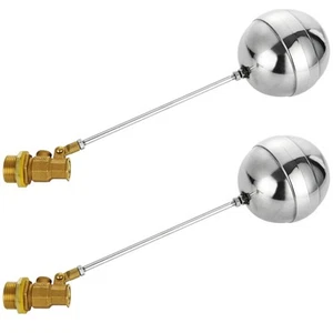 ABuff 2 Pack Stainless Steel Float Ball Valves 3/4 Inch Thread Float Valve fo... - Picture 1 of 7