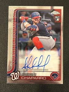 Andres Chaparro 2025 Topps Chrome Rookie RC Auto Nationals - Picture 1 of 2