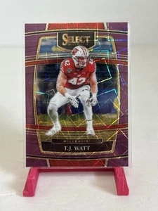 2022 Select Draft Picks Concourse Purple Laser Prizm TJ Watt #34 Wisconsin - Picture 1 of 2