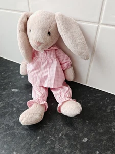 Jellycat Bedtime Lottie Bunny rabbit pj's Pink Check Pyjamas rare & Retired 10" - Picture 1 of 7