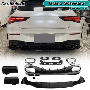 Glanz Schwarz Heckdiffusor Diffusor Passt Für Mercedes C118 CLA35 AMG 2019-2025 - Bild 1 von 10