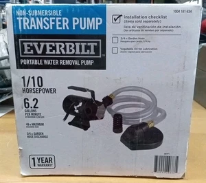 Everbilt 1/10 HP Non-Submersible Self-Priming Transfer Pump 6.2 Gpm - Picture 1 of 4