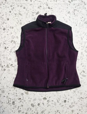 Chaleco polar Woolrich púrpura cremallera completa años 90 de colección HECHO EN EE. UU. para mujer L Foto 1 de 4