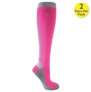 Woof Wear Competition Sock-2pr-Pink/Gray - Picture 1 of 1