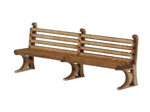 14 platform benches  - 00 gauge 1:76 model railway wood station/park bench kit - Picture 1 of 6