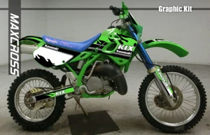 KAWASAKI KDX250SR KDX250R 1989-1993 MAXCROSS GRAPHICS KIT DECAL STICKERS FIRE1 - Picture 1 of 2