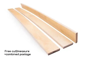Pack 5 pcs Birch Wood 5 cm wide Sprung Bed Replacement Slats Single Double King - Picture 1 of 9