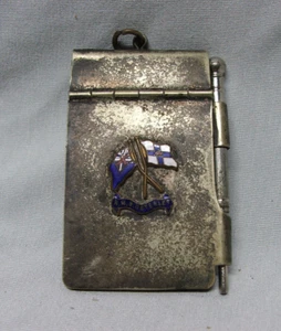 Military WW2 silver plated notebook & Pen R.M.S. Osterley, with RAAF member note - Picture 1 of 14