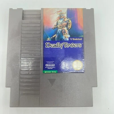 Nintendo Authentic NES Deadly Towers Cartridge Only Video Game Cleaned - Image 1 of 4
