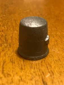 Vintage Stitch n Time Saves Time Audre China Rawcliffe Pewter Thimble Free S&H - Picture 1 of 2
