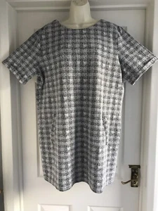 AC. Womens Size 20 Black White Check Dress LADIES SUMMER WINTER STRETCH WORK - Picture 1 of 10